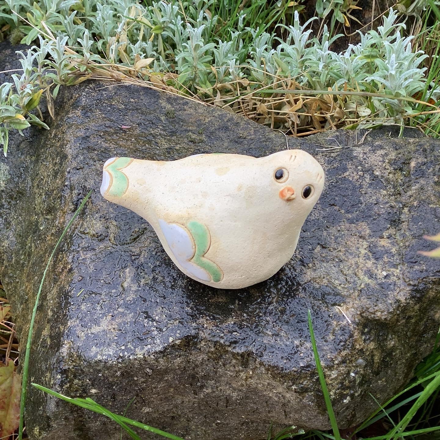 Ptacek dekorace jaro kuratko Píp keramika keramikaandee