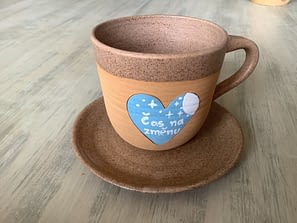 Kafe espresso hrnek hrníčky keramika keramikaandee nádobí andreaabrahamova Radost Láska Naladění Miluji