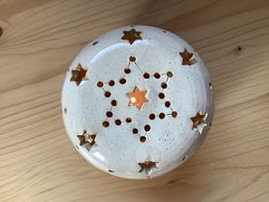 lampa koule bílá srdce světlo vánoce keramika keramikaandee dekorace hvězda