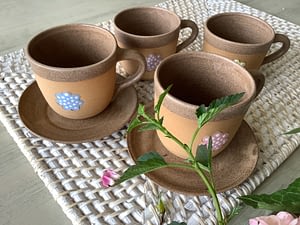 hrnek hrníček kafíčko květ puntík keramika keramikaandee