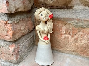 Růže Růženka zvonek Zvonilkavíla keramika dekorace keramikaandee