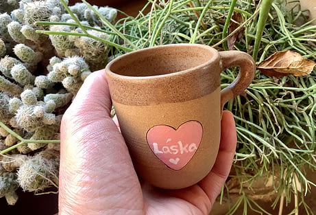 Kafe espresso hrnek hrníčky keramika keramikaandee nádobí andreaabrahamova Radost Láska