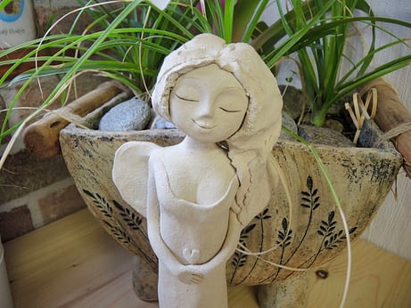 anděl andělka dekorace soška keramika domov keramikaandee srdce