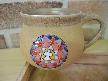 hrnek mandala na čaj velký keramika keramikaandee anděl