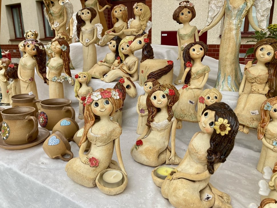 stanek keramika keramikaandee hrnky víly andělky dekorace sochy