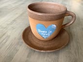 Kafe espresso hrnek hrníčky keramika keramikaandee nádobí andreaabrahamova Radost Láska Naladění Miluji