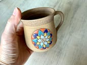 hrnek Mandala na čaj do kuchyně keramikaandee Srdce andreaabrahamova Květ