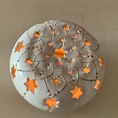 Lampa lampička světlo koule keramika dekorace keramikaandee svíčka vanoce andreaabrahamova