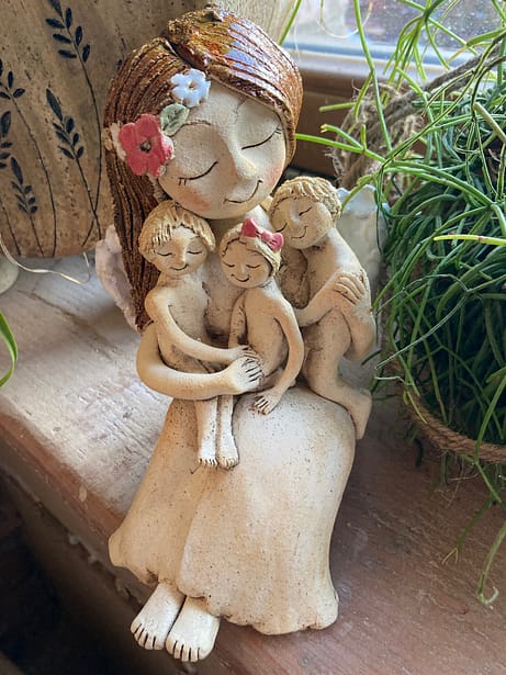 víla věneček keramika děti andílci keramikaandee dekorace soška